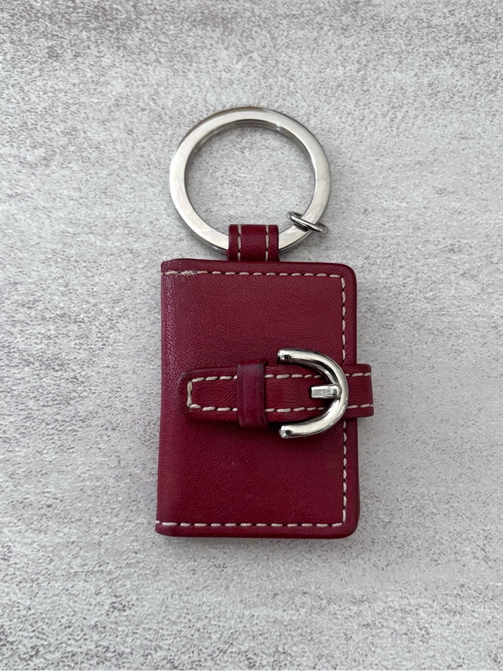 COACH Red Leather Mini Book Keychain - Picture 1 of 3